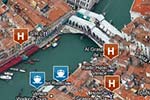 Venice hotel map - Rialto Bridge