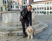 Maggie and friend in Campo San Polo