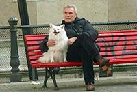 Man and dog in Campo Giacomo dall'Orio